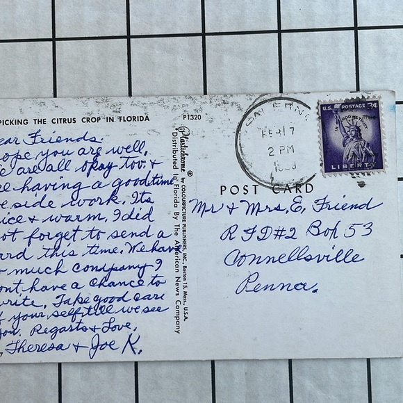 Vintage Florida postcards (6), postmarked from 1910, 1938, ca 1950's-1960's - Picture 12 of 14